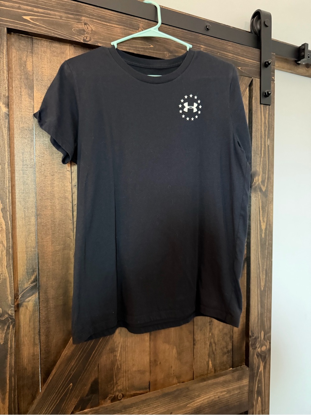 Under Armour Black Short Sleeve Tee with White Logo